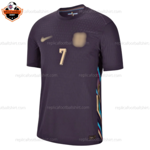 England Away Men Replica Football Shirt 2024 SAKA 7 Printed - Front view - Blur
