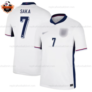 England Home Men Replica Football Shirt 2024 SAKA 7 Printed - Over view - Blur