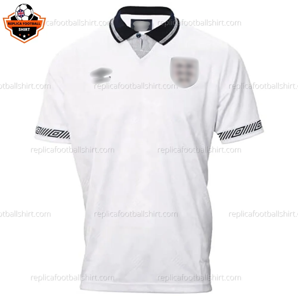 Retro England Home Replica Football Shirt 1990 - front view - blur