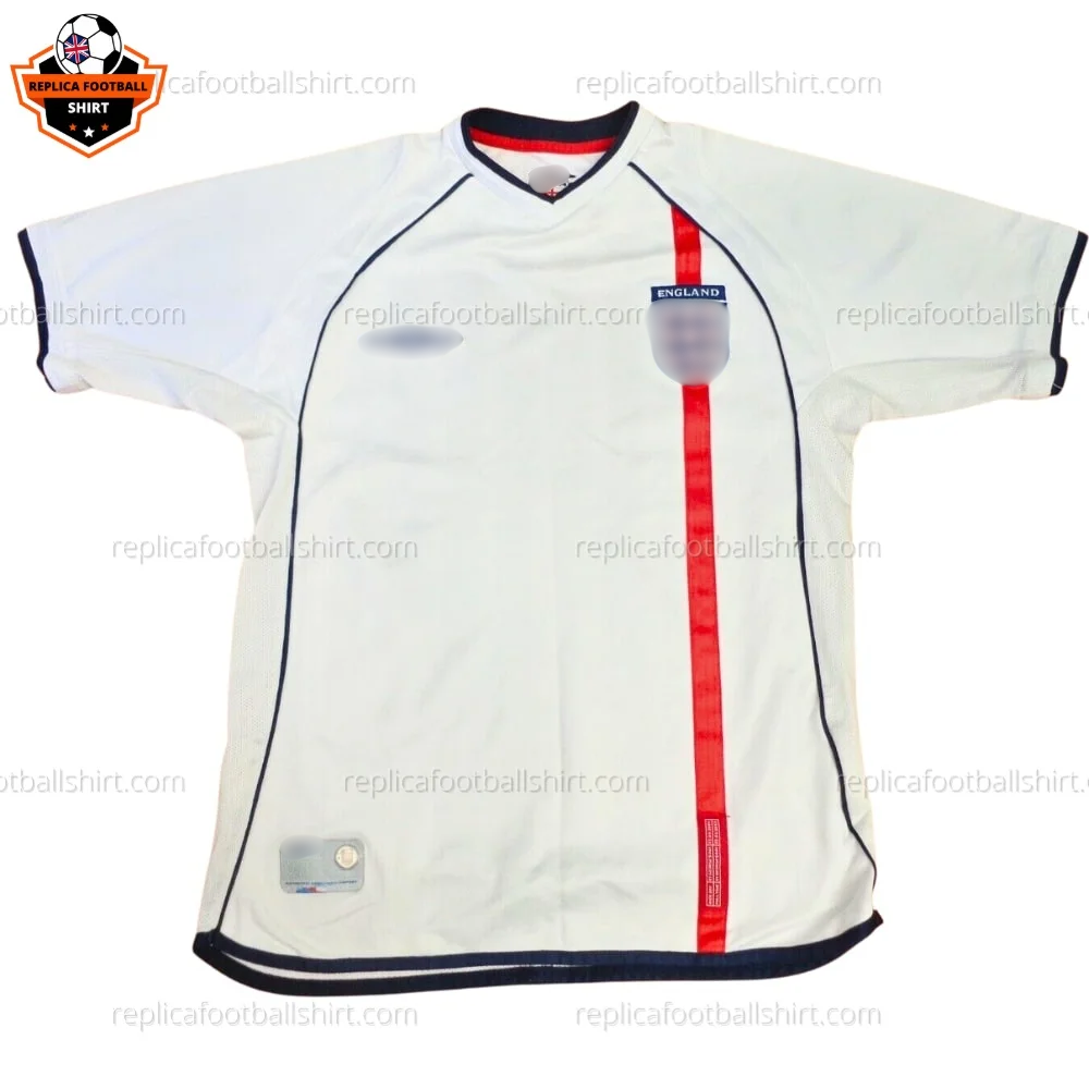 Retro England Home Replica Football Shirt 2002 - front view - blur