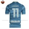 SSC Napoli Limited Edition Men Replica Football Shirt 2024/25 LUKAKU 11 Printed - Back view- Blur