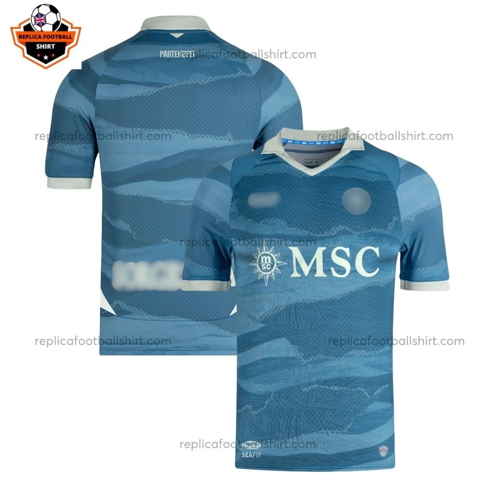 SSC Napoli Limited Edition Men Replica Football Shirt 2024/25 - over view - blur