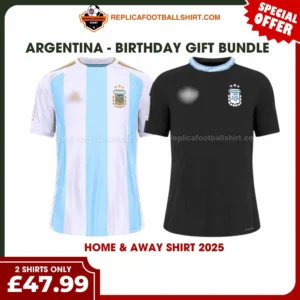 Argentina 2025 Gift Bundle – Home and Away Fan-Version Men Football Shirts