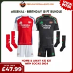 Arsenal 2024/25 Gift Bundle – Home and Away Fan-Version Kids Football Kits