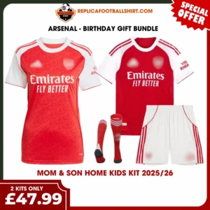 Arsenal 2025/26 Gift Bundle – Home Mom Shirt & Son Kit Fan-Version