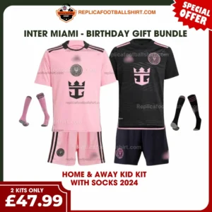 Inter Miami 2024/25 Gift Bundle – Home and Away Fan-Version Kids Football Kits