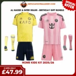 Inter Miami and Al Nassr FC 2025/26 Gift Bundle – Home Fan-Version Kids Football Kits (With Socks)