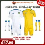 Leeds United 2024/25 Gift Bundle – Home and Away Fan-Version Kids Football Kits