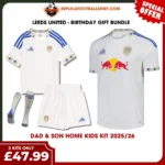 Leeds United 2025/26 Gift Bundle – Home Dad Shirt & Son Kit Fan-Version