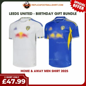 Leeds United 2025/26 Gift Bundle – Home and Away Fan-Version Men Football Shirts