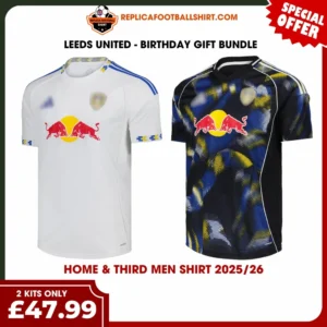 Leeds United 2025/26 Gift Bundle – Home and Third Fan-Version Men Football Shirts