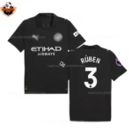 Manchester City Away Men Replica Football Shirt 25/26 RÚBEN 3 Printed
