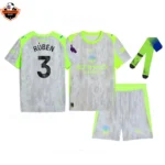Manchester City Third Kid Replica Football Kit 25/26 RÚBEN 3 Printed