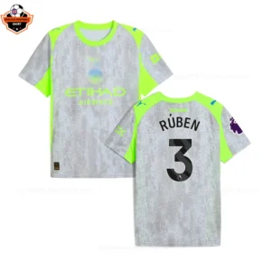 Manchester City Third Men Replica Football Shirt 25/26 RÚBEN 3 Printed