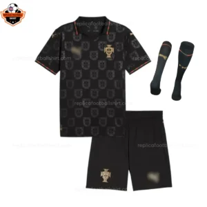 Portugal Black Panther 2026 Kid Replica Football Kit