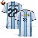 Argentina World Cup 2026 L.MARTÍNEZ 22 Home Men Replica Football Shirt