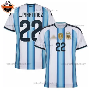 Argentina World Cup 2026 L.MARTÍNEZ 22 Home Men Replica Football Shirt