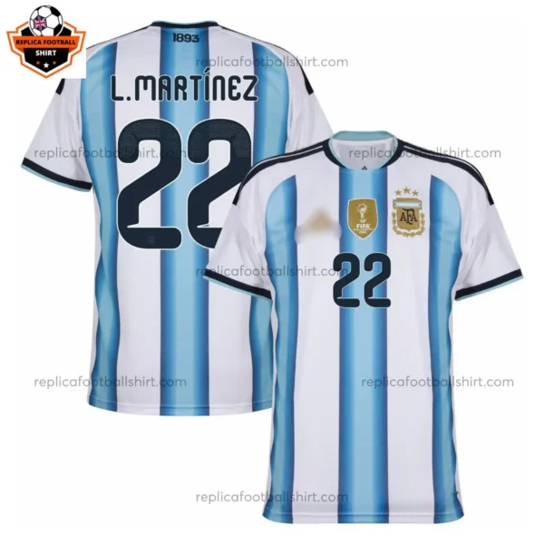 Argentina World Cup 2026 L.MARTÍNEZ 22 Home Men Replica Football Shirt