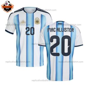 Argentina World Cup 2026 MAC ALLISTER 20 Home Men Replica Football Shirt