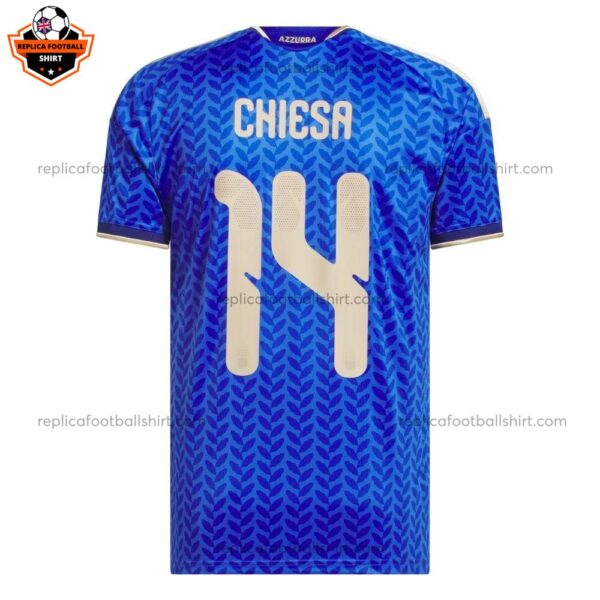 Italy World Cup 2026 CHIESA 14 Home Men Replica Football Shirt