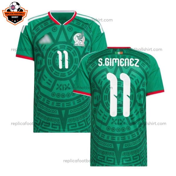 Mexico World Cup 2026 S.GIMENEZ 11 Home Men Replica Football Shirt