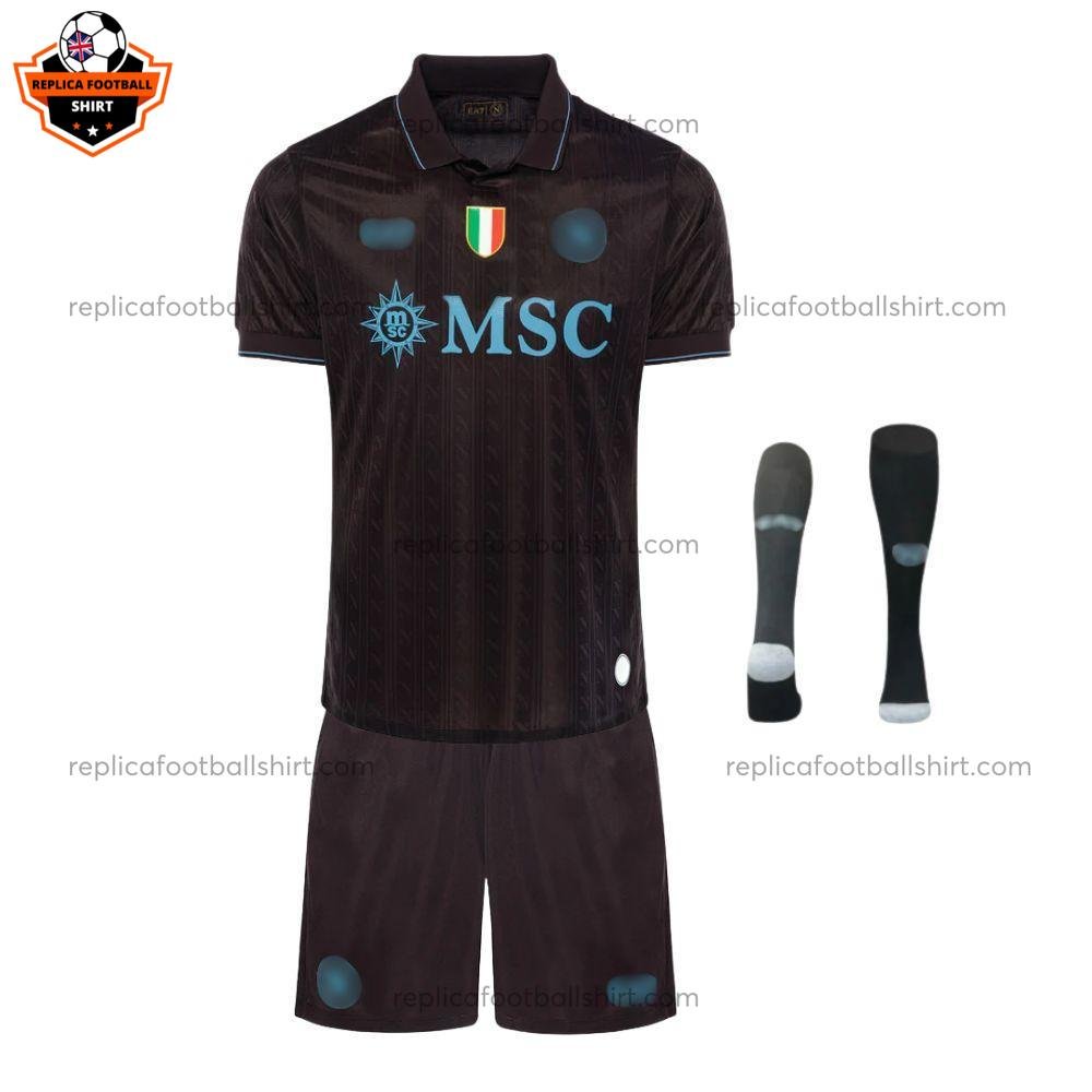 SSC Napoli Third Kid Replica Football Kit 2025/26 - Front view
