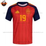 Spain World Cup 2026 LAMINE YAMAL 19 Home Men Replica Football Shirt