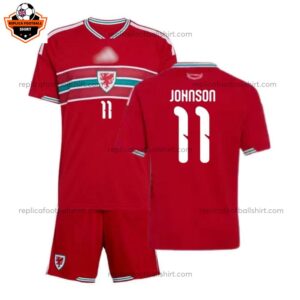 Wales World Cup 2026 JOHNSON 11 Home Kid Replica Football Kit