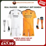 Real Madrid 2024/25 Gift Bundle – Home and Away Fan-Version Kids Football Kits