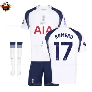Tottenham Hotspur ROMERO 17 Home Kid Replica Football Kit 2025/26 Printed