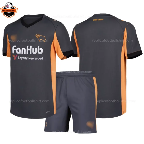 Derby County Away Kid Replica Football Kit 2025/26