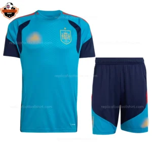 RFS Spain Training Kids Football Kit 26_27-front view-blue