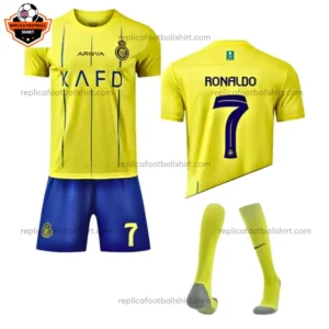 Al Nassr RONALDO 7 Home Kid Replica Football Kit 2023/24