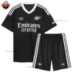 Arsenal Black Goalkeeper Kid Replica Football Kit 2024/25