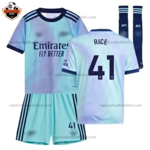 Arsenal Third Kid Replica Football Kit 2024/25 RICE 41 Printed