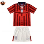 Retro England Away Kid Replica Football Kit 1998