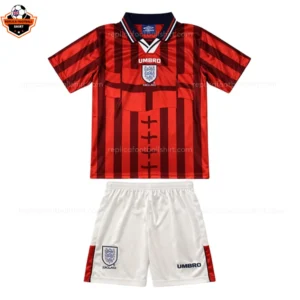 Retro England Away Kid Replica Football Kit 1998
