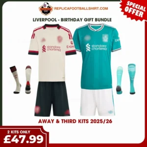 Liverpool 2025/26 Gift Bundle – Away and Third Fan-Version Kids Football Kits