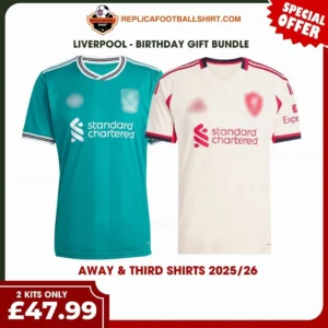Liverpool 2025/26 Gift Bundle – Away and Third Fan-Version Men Football Shirts