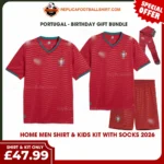 Portugal World Cup 2026 Gift Bundle – Home Dad Shirt & Son Kit Fan-Version