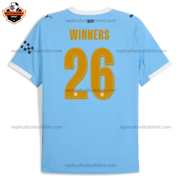 Manchester City Home Men Replica Football Shirt 25/26 WINNERS 26