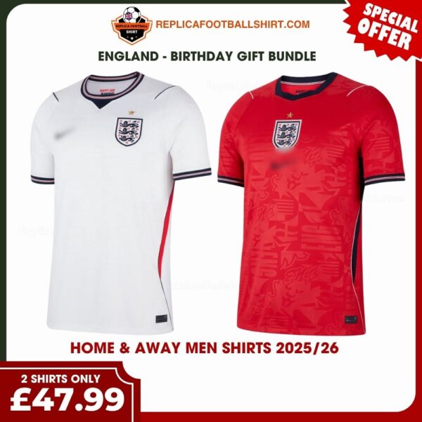 England World Cup 2026 Home & Away Men Replica Football Shirt
