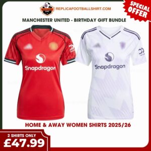 Manchester United 2025/26 Gift Bundle - Home & Away Women Replica Football Shirt