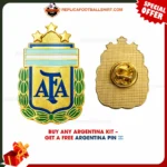 Argentina Football Pin chest detail