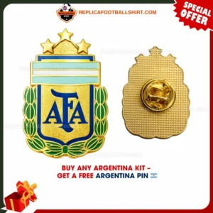 Argentina Football Pin chest detail
