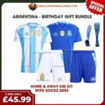 Argentina 2025 Gift Bundle – Home and Away Fan-Version Kids Football Kits
