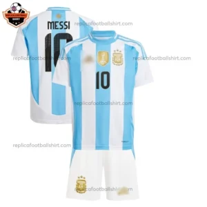 Argentina MESSI 10 Home White Short For Men and Kid Replica Football Kit 2024