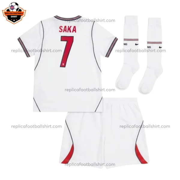 England World Cup 2026 SAKA 7 Home Kid Replica Football Kit
