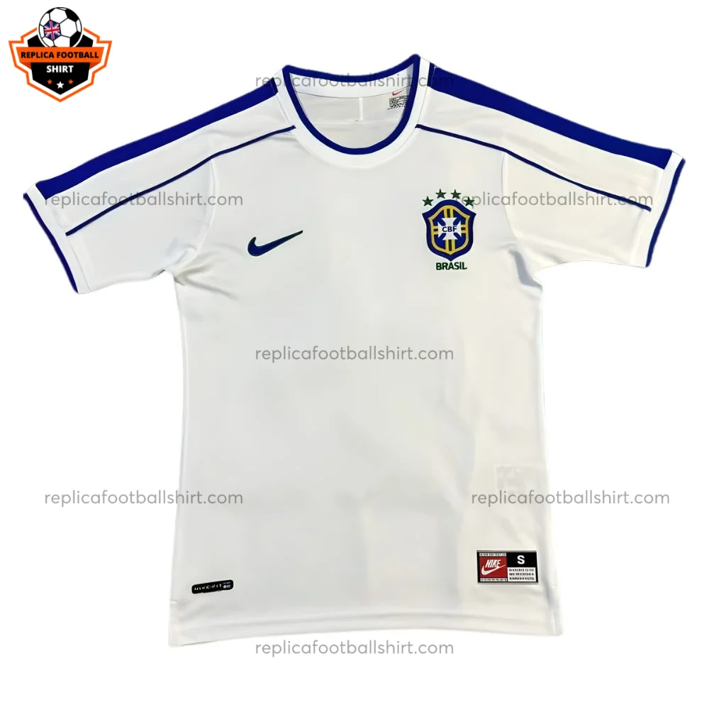 Retro Brazil Away Men Replica Football Shirt 1998 - Front view
