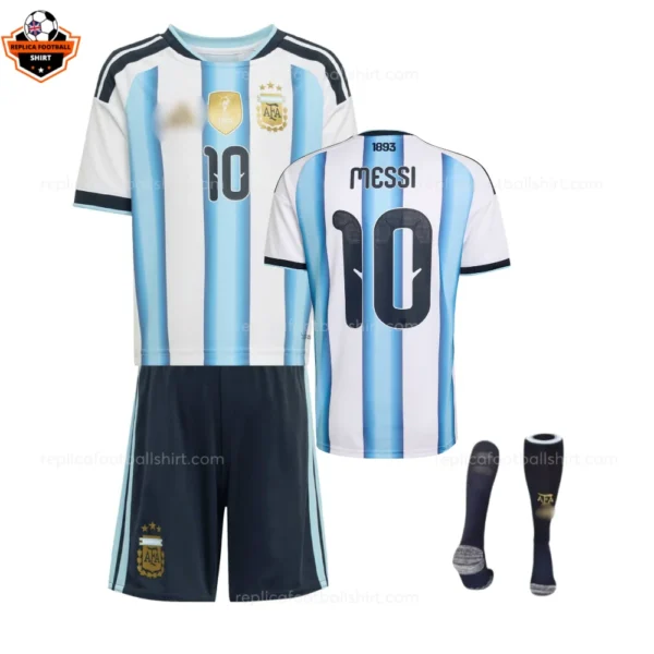 Argentina World Cup 2026 MESSI 10 Home Kid Replica Football Kit
